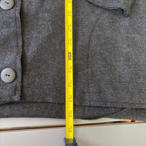 Eileen Fisher Jacket Womens XL Charcoal Gray Oversized Long Sleeve Button Front - Picture 6 of 7